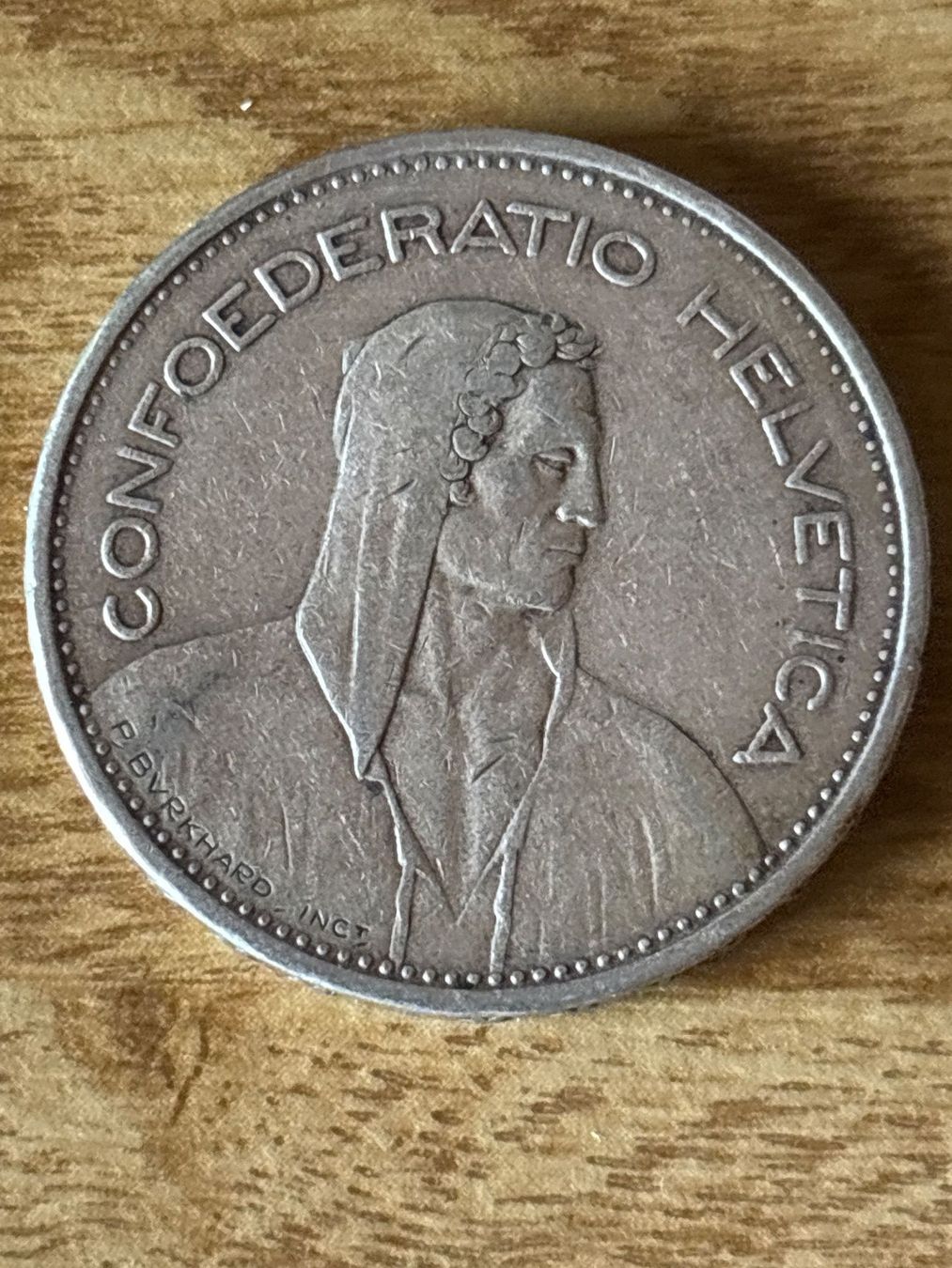 Tutti le monete: 5 Frankenmünze 1933 silber – Usato da Salvenach venduto da Haeseli59 1