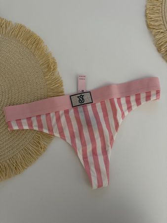 Victoria's Secret Panties Pink Stripe Size M New