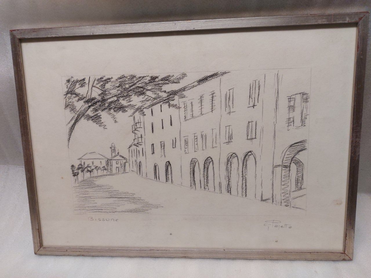 Gemälde: BISSONE - disegno con cornice - cm 50x35 – Gebraucht aus Pambio Noranco von Pol69