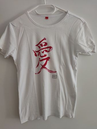 Esprit t-shirts LOVE in Chinese character, white, 36/38