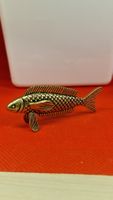 Antike Figur, goldfarbener Fisch
