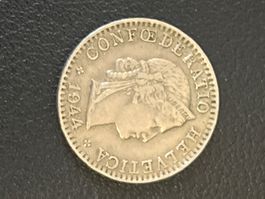 20 Rappen, 1944 Helvetica, Schweizer Münze
