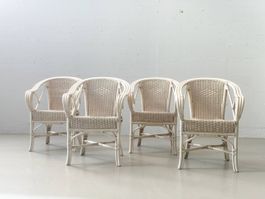 Vintage Rattansessel aus Korbgeflecht – Boho / Riviera Stil
