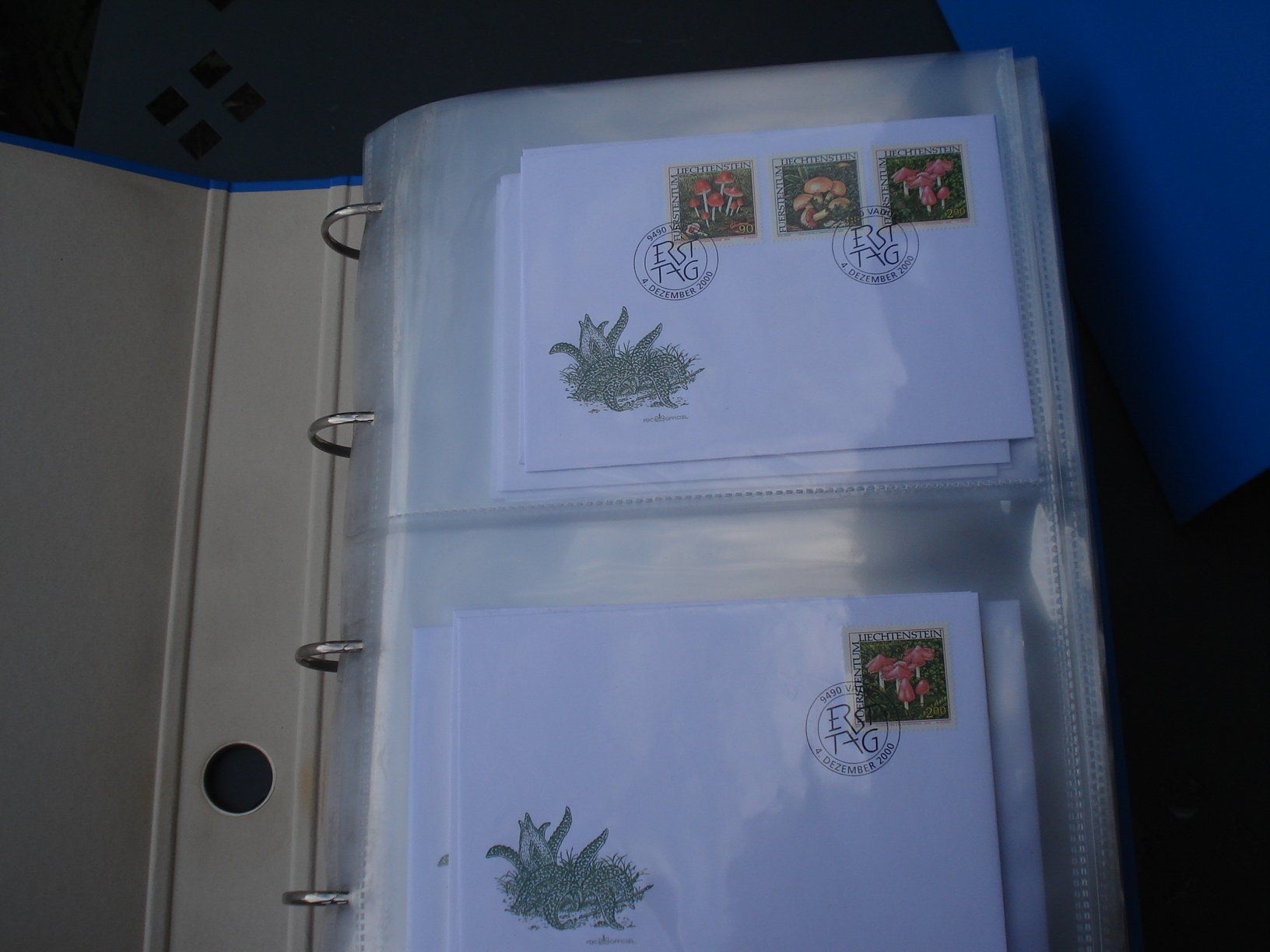 Alle Briefmarken: Ordner mit FDC Liechtenstein, 1985-2000, Satz, Einzel, 4erbl – Gebraucht aus Niederwil AG von morostahu 4