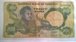 Billet banque Nigeria 20 Naira série 2000/06 BE