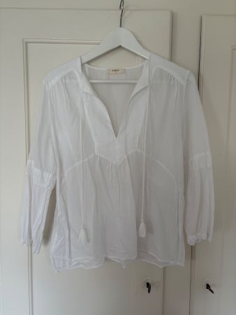 Ba&sh Bash Tunika Bluse Gr. 1 weiss Viskose
