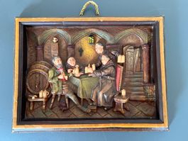 Vintage Wachsrelief Wirtshaus Gunter Kerzen
