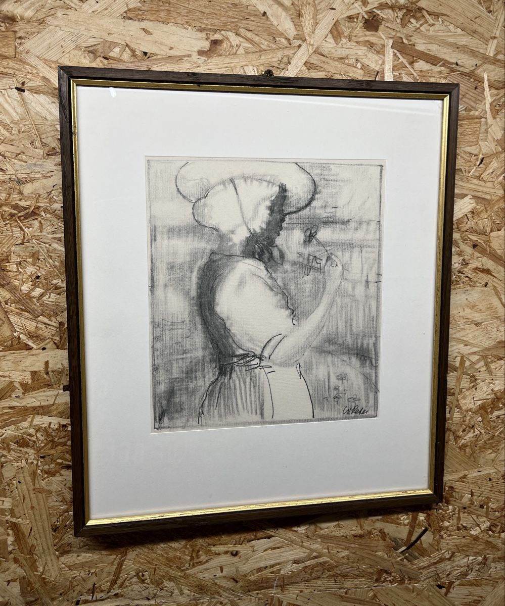 Grafica & Litografie: Lithografie das Trachtenmädchen von Walter Peter – Usato da Gelterfingen venduto da liq-nator