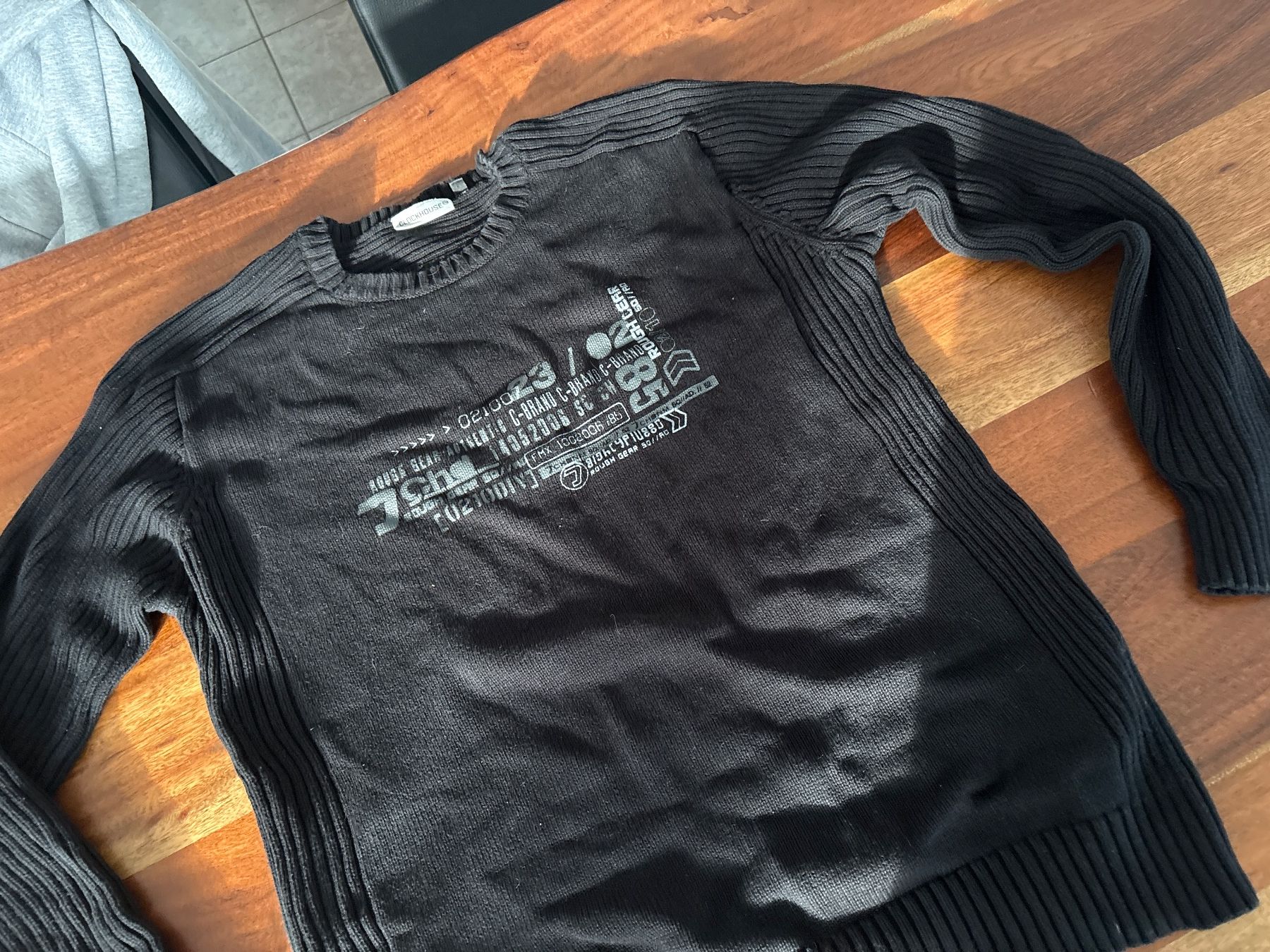 Pullover & Sweatshirts: Schwarzer Strickpullover von Rough Gear, Grösse XXL -Top! – Gebraucht aus Andwil SG von schmei