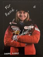 Signierte Autogrammkarte Janine Schmitt Ski Alpin