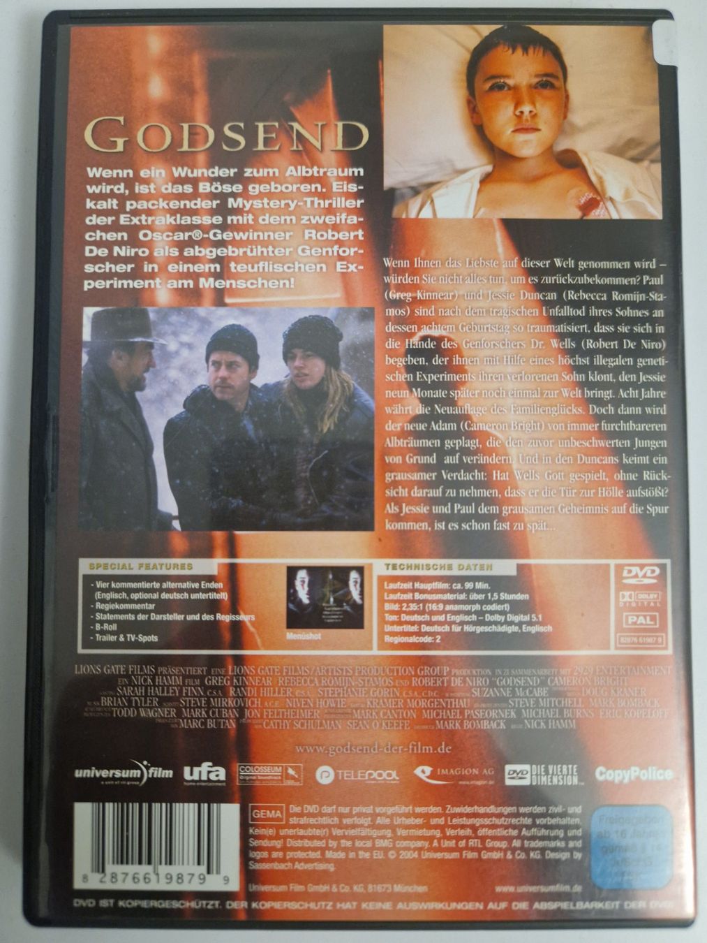 DVD Godsend mit Robert De Niro - Horror-Thriller, Top! (Gebraucht) in ...