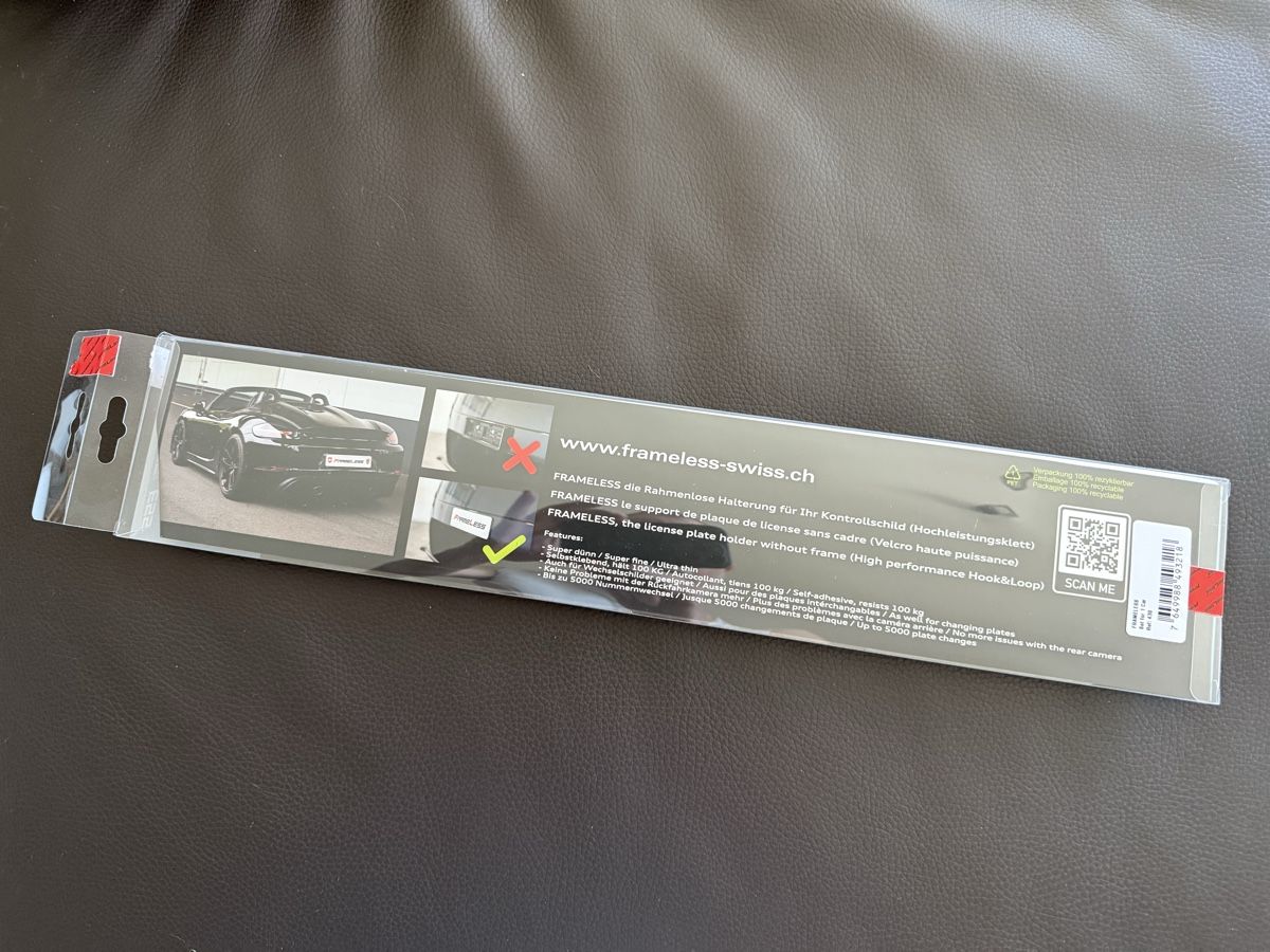 Tutti i ricambio: Frameless Kennzeichenhalter Set neu in Originalverpackung – Nuovo e nell'imballaggio originale da Basel venduto da Yaqxsw