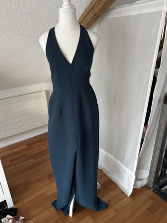 Jumpsuit mit Netz-Einsätzen Gr. 8/40