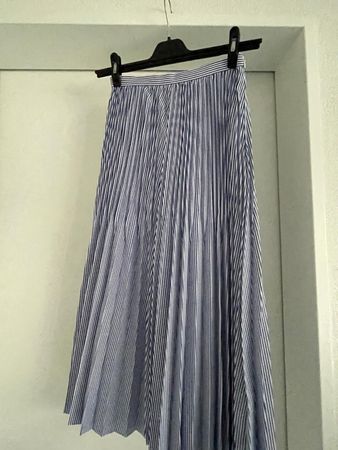 Tommy Hilfiger - Blau/Weiss Gestreifter Faltenrock