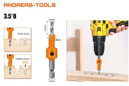 Bohrsenker Bit Bohrer 3,5mm Senker 10mm HSS