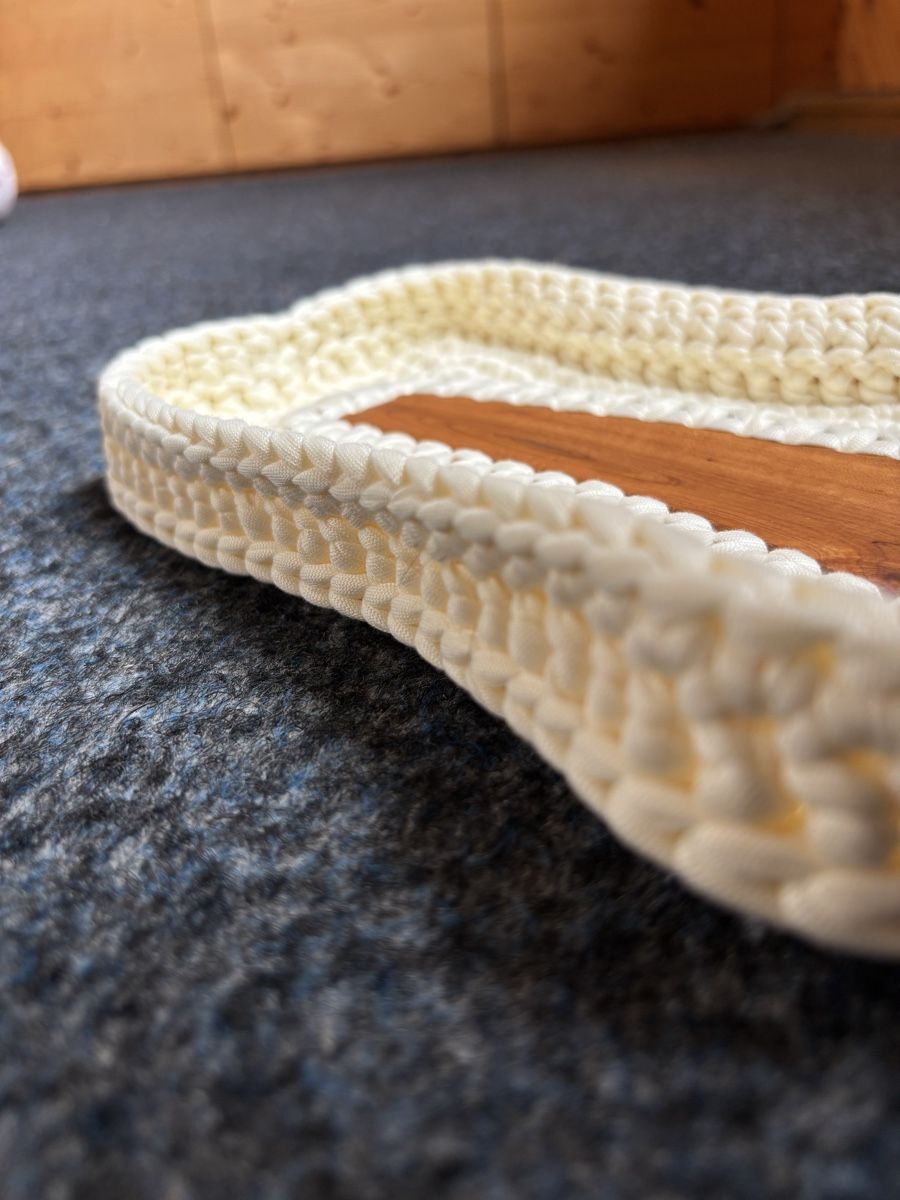 Tutte le decorazioni: Edle Designer Häkel-Schale mit echtem Kirsch-Ast-Holz – Nuovo (secondo la descrizione) da Bichwil venduto da VintaCraftStudio 4