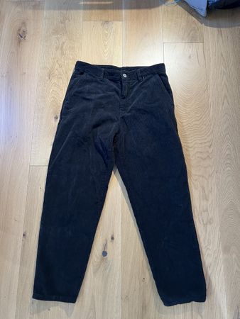 Zara Corduroy Trousers - Black - Size EUR 40 / USA 31
