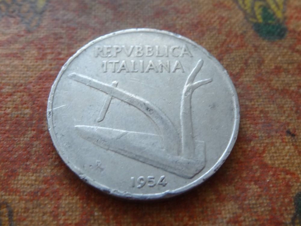 Tutti le monete: ITALIE  10    1954 – Usato da Romanel-sur-Lausanne venduto da Swift13