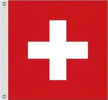Véritable drapeau SUISSE, RECTO-VERSO, NEUF 115X115 cm