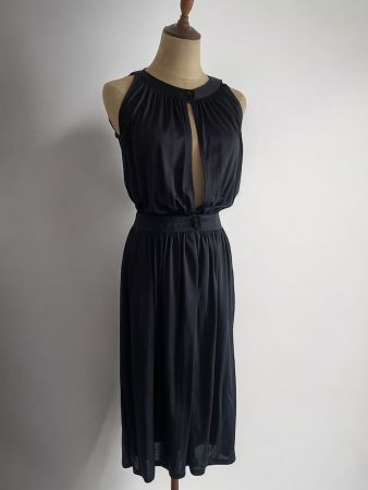 Louis Féraud Vintage-Kleid Schwarz – FR 40 (DE 38) elegant