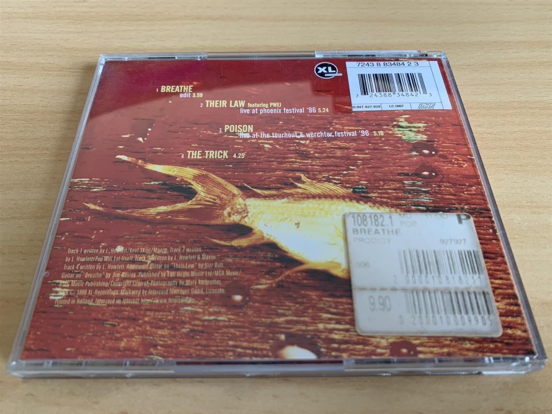 CD: Prodigy – Breathe - Maxi CD – Usato da Rikon im Tösstal venduto da Alpenmutz 1