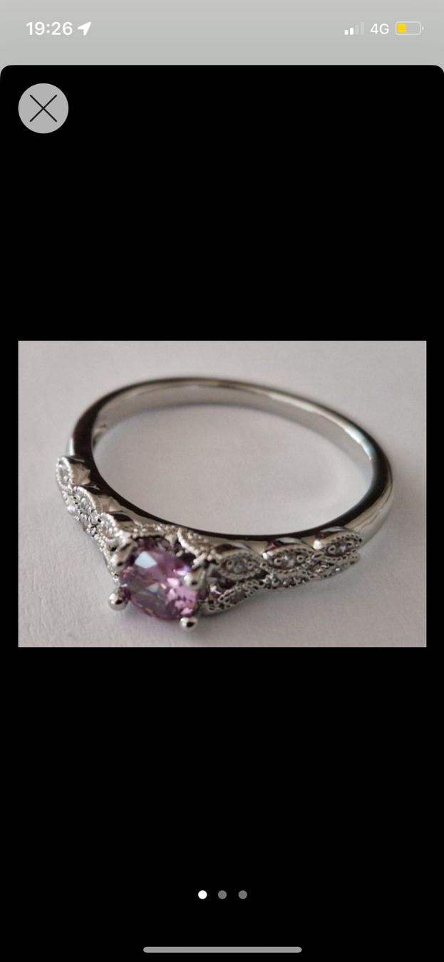 Anelli: Eleganter Ring 925 versilbert mit Amethyst Gr 59 – Nuovo (secondo la descrizione) da Rüti ZH venduto da kar_xx9l 4