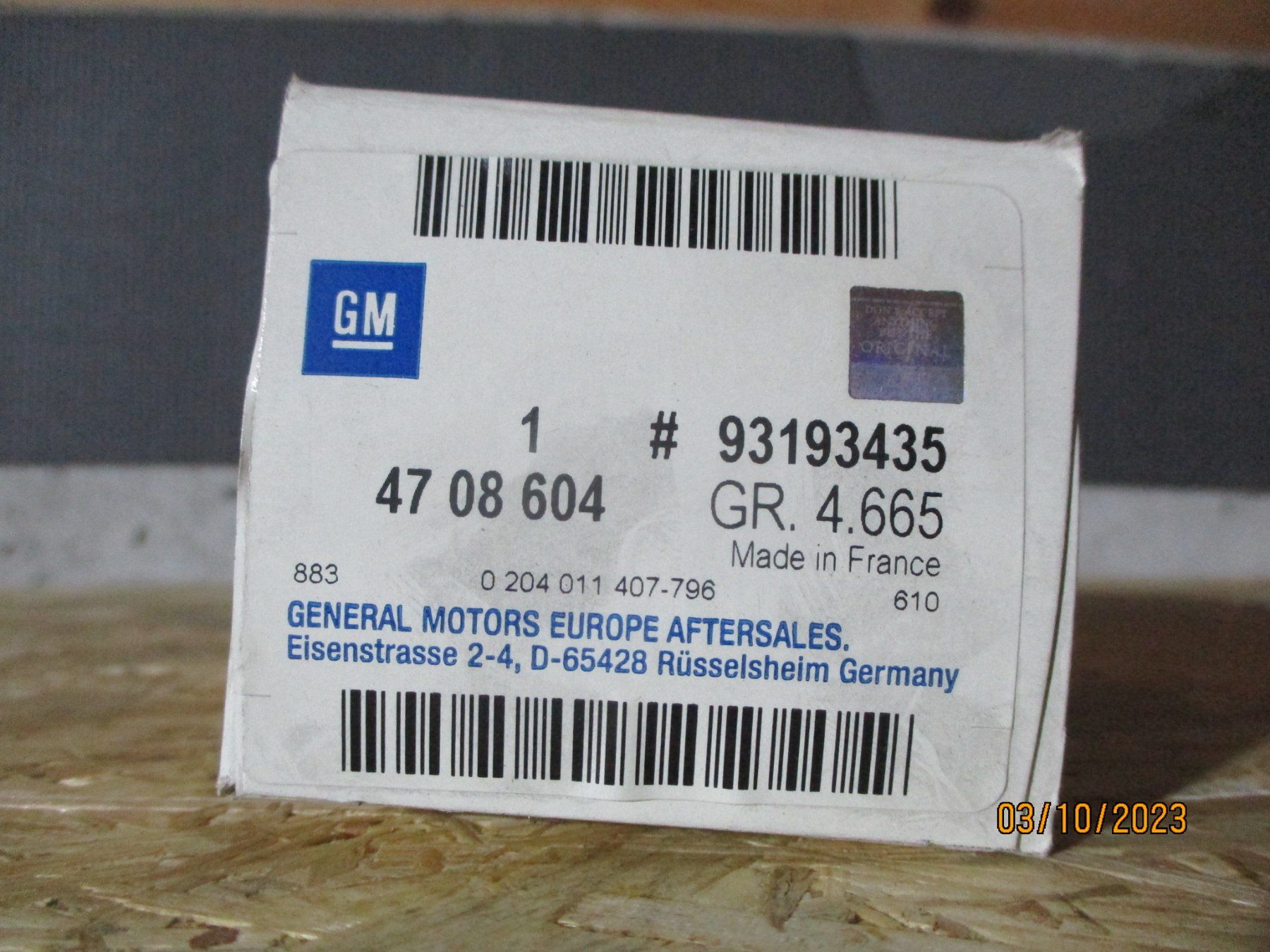 Opel Tutti pezzi di ricambio auto: Radbremszylinder - OE-Nummer 4708604 OPEL – Nuovo e nell'imballaggio originale da Langnau i. E. venduto da Superseven69 1