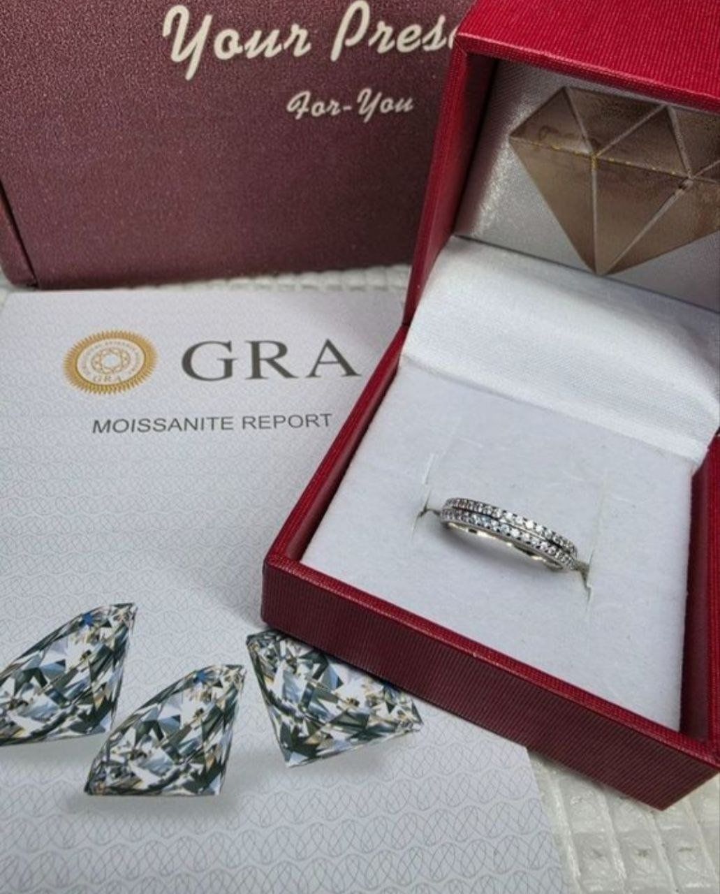 Ringe: Bague argent avec diamants de moissanite certifiés GRA – Neu und originalverpackt aus Reconvilier von Tsma67 2