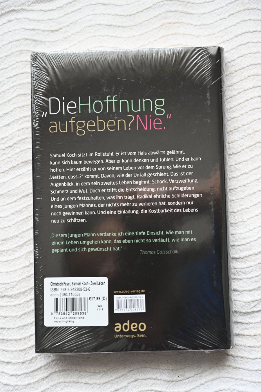 Bücher: =>Samuel Koch Zwei Leben<= – Neu und originalverpackt aus Liestal von Noldi76 1