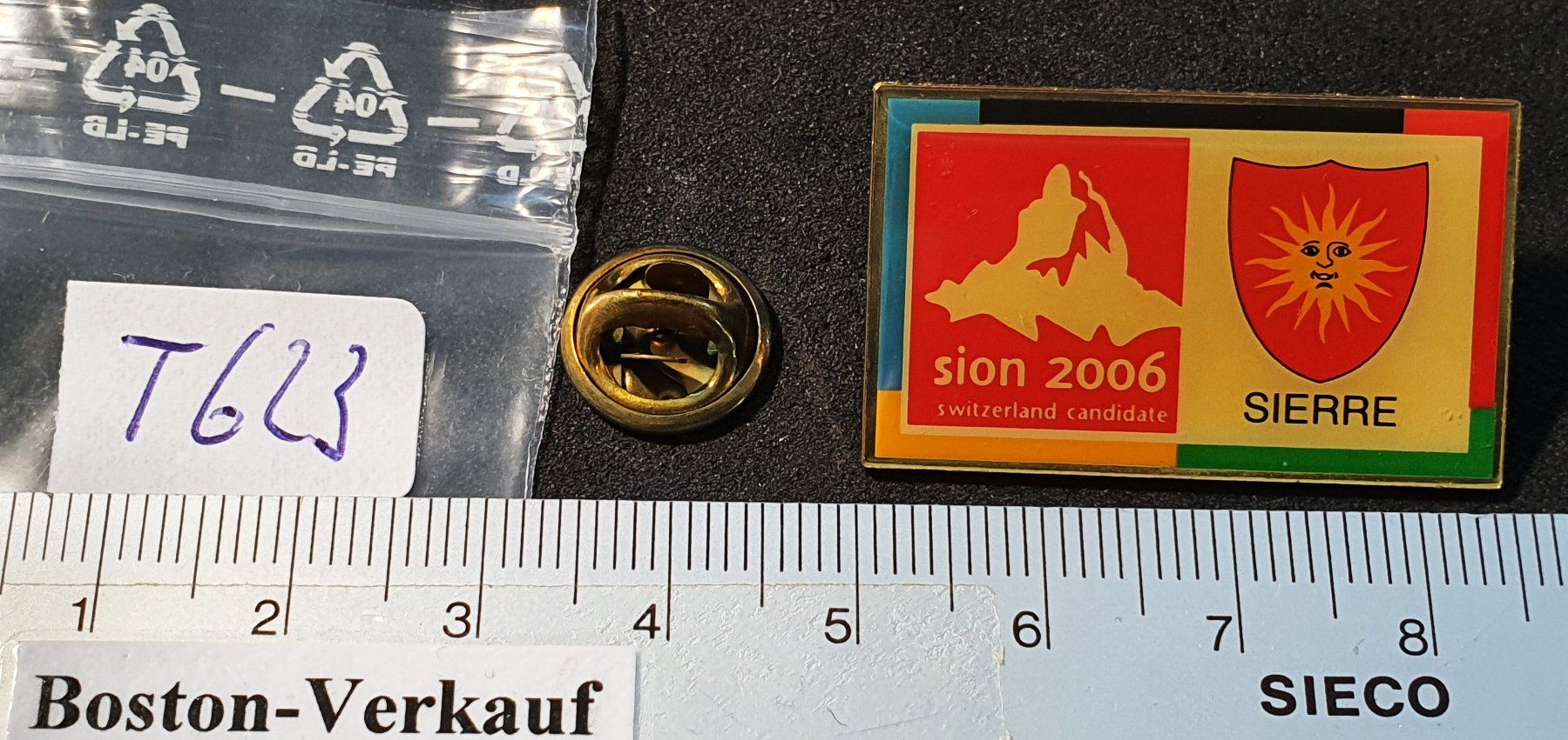 Placchette & Badge: T623 - Pin Sion 2006 Switzerland Candidate / St. Moritz – Usato da Reinach BL venduto da Boston-Verkauf 2