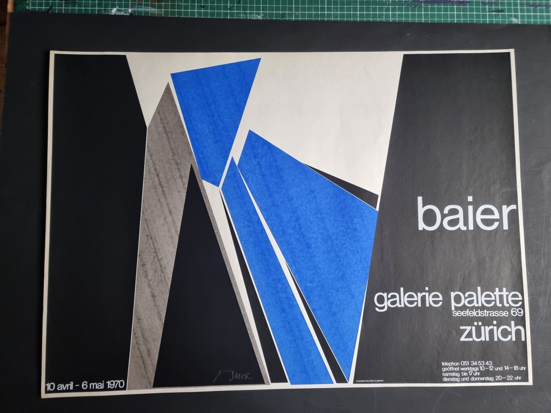 Foto & Immagini: JEAN BAIER PLAKAT HANDSIGNIERT SERIGRAPHIE – Usato da Gersau venduto da grafik-kunst 3