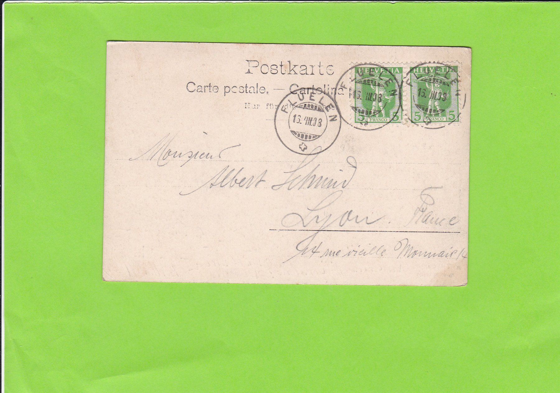 Cartoline postali: Tellskapelle--1908 versendet – Usato da St. Peterzell venduto da neckertal 1