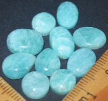 Cabochon Set L-3359 – 10 Stück Grüner Amazonit