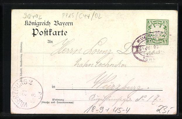 Cancelleria postale: Nürnberg, X. deutsches Turnerfest 1903, – Usato da Berlin venduto da bartko-reher 1