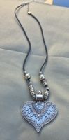 Collana ciondolo cuore argento etnico nuovo