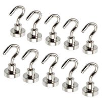 Magnethaken 10. Pcs / Sehr Stark !! Verchromt Neu !