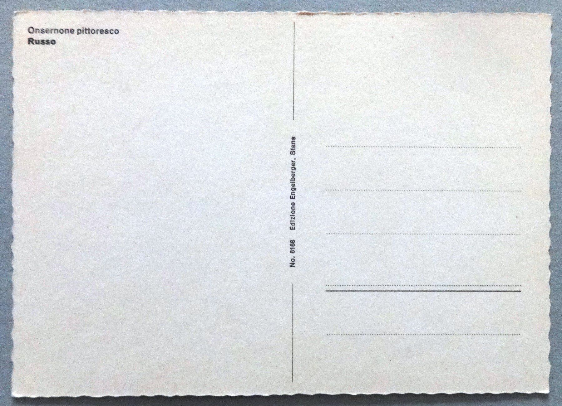 Cartoline postali: Russo, Valle Onsernone – Usato da Fétigny venduto da Billy2miny 1