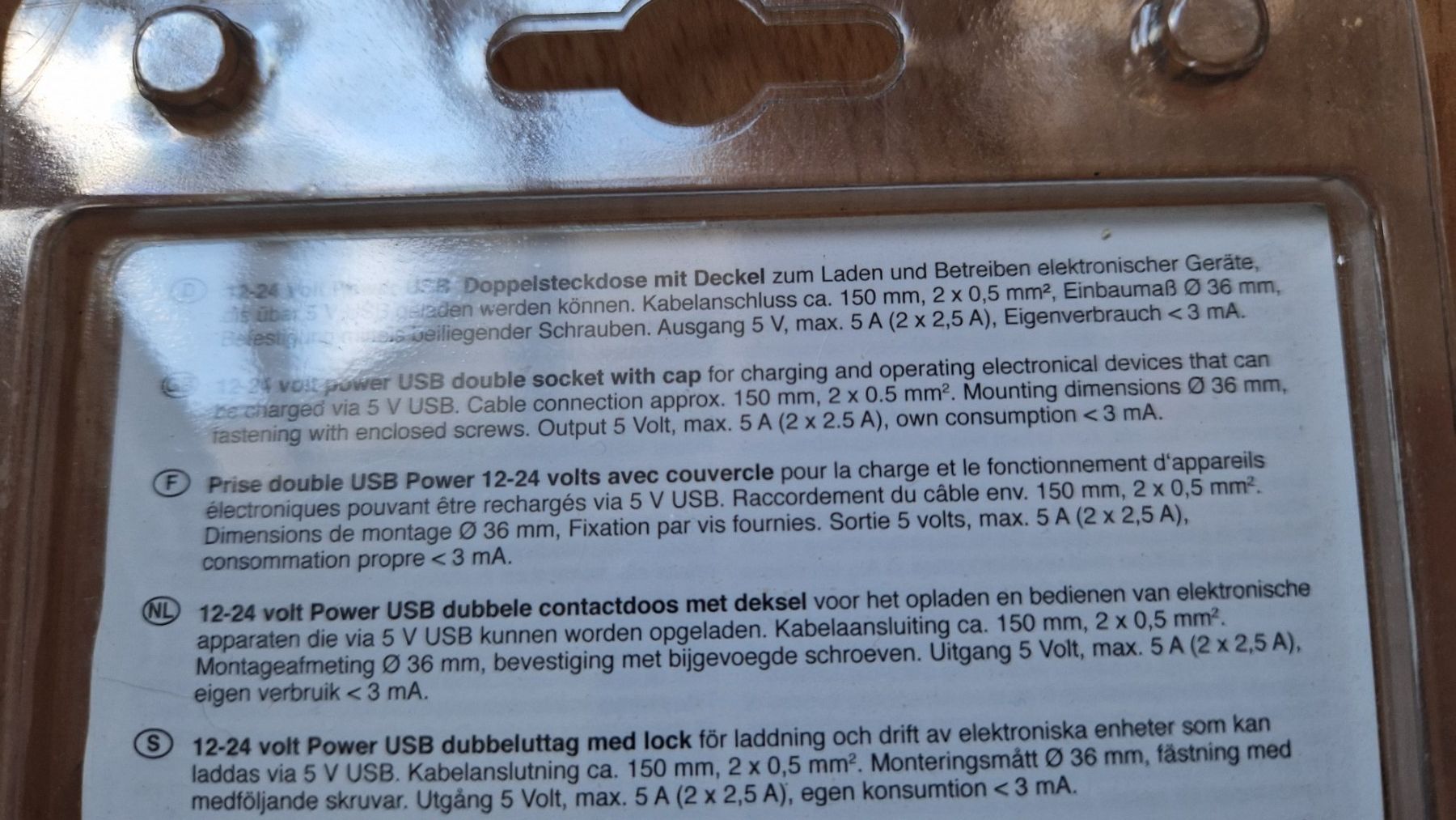 Interruttori: Pro Car USB-Doppelsteckdose 12-24 Volt – Nuovo (secondo la descrizione) da Zürich venduto da Korhal 2