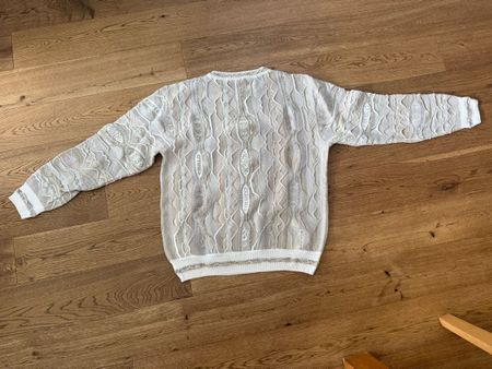 Carlo Colucci Pullover weiss strukturiert guter Zustand