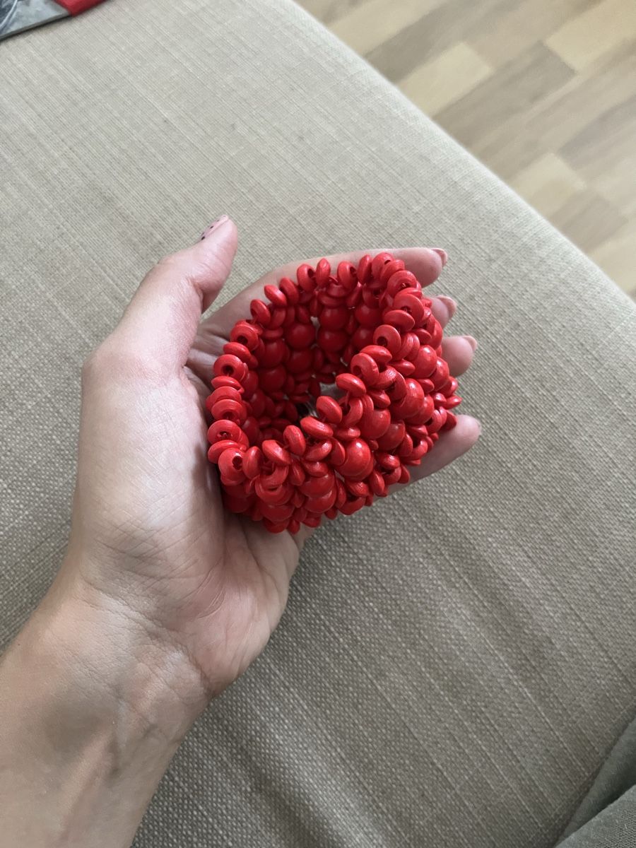 Bracciali & Braccialetti: Red beaded wood bracelet – Usato da Vezia venduto da chi_byp8 2