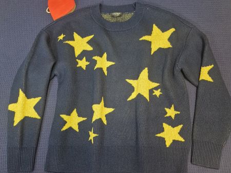 Pullover Kate Spade Wolle blau Sterne Gr S top Zustand
