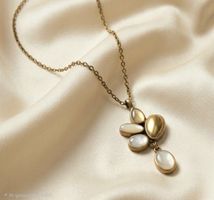Edles Designer Collier mit Perlmutt  - Neu