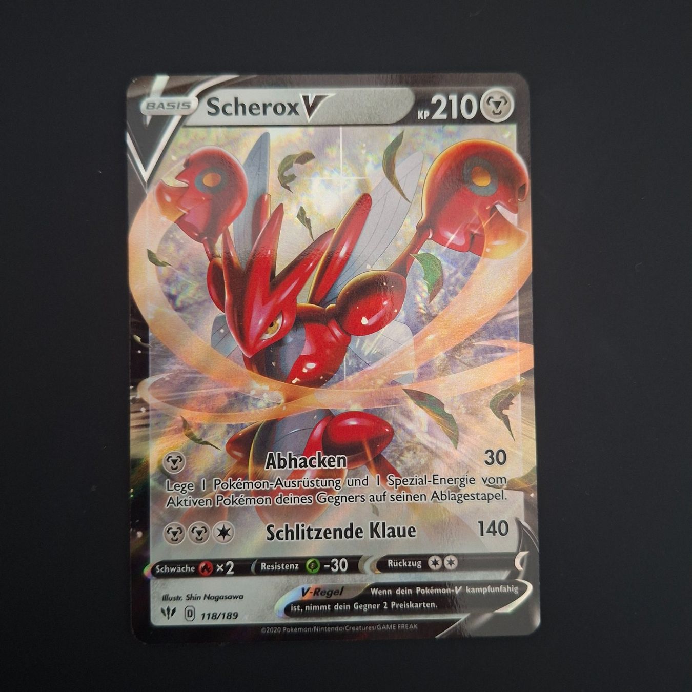 Pokémon Carte collezionabili: Scherox V #118 Darkness Ablaze DE – Usato da Biasca venduto da Sara_Poke123