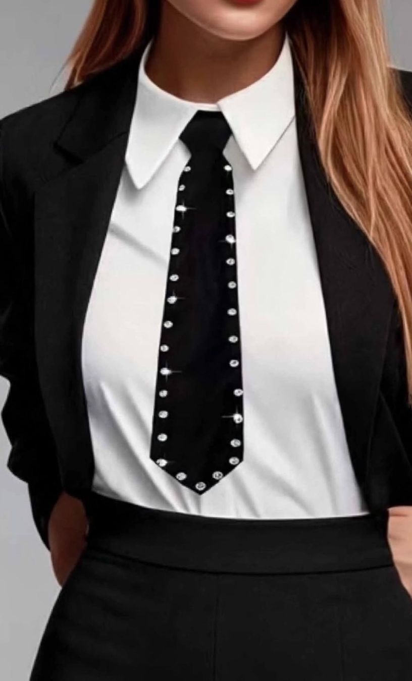 Sonstige Accessoires für Damen: Cravatta nera con strass, accessorio moda, nuova – Neu (gemäss Beschreibung) aus Giubiasco von Stefaniav