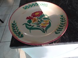 Keramik Platte / Teller bemalt Zürcher Keramik Ø 29 cm (AUG)