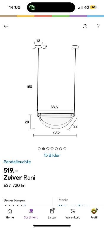 Lampadari & plafoniere: Zuiver Rani Pendelleuchte – Nuovo e nell'imballaggio originale da St. Gallen venduto da fla_j5jj 2