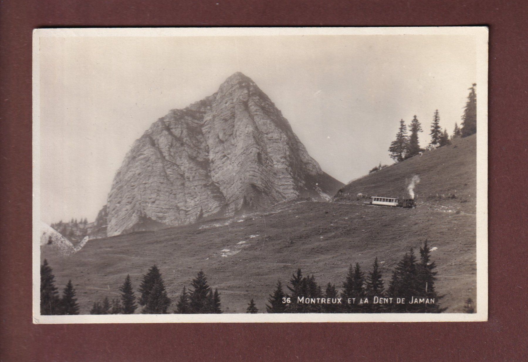 Ansichtskarten: DENT DE JAMAN - Train - 1930 – Gebraucht aus Pully von nicecards