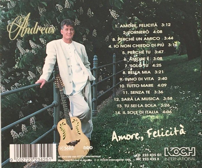 CD: Andreas - Amore, felicità – Usato da Grüningen venduto da azulverde 1