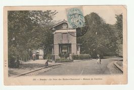 Postkarte 1905 Le Parc Buttes Chaummont Maison de Gardien FR