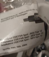 10 stück Permanent Adapter T13 auf Schuko schwarz